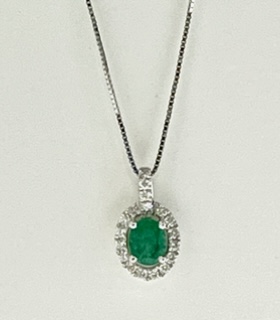 Emerald & Diamond Pendant 