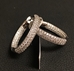 Sterling Silver Swarovsky In and Out Hoop Earrings - 0832373