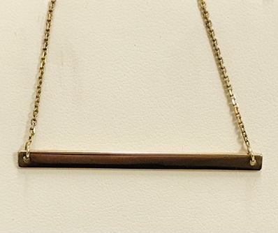 Gold Plated SS Bar Necklace 