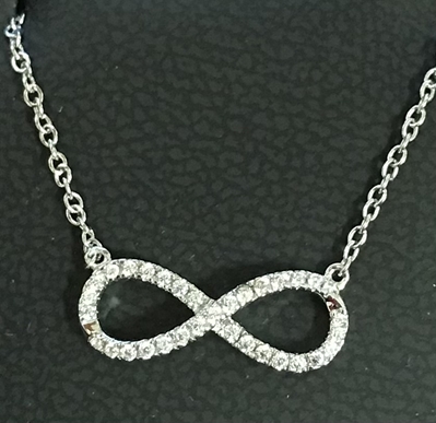 LaFonn SS CZ Infinity Necklace 