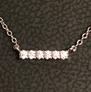 LaFonn 18" CZ Bar Necklace 