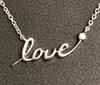 LaFonn  .28TW CZ Love Necklace 
