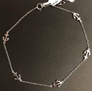 SS 9"+1" Anchor Anklet 