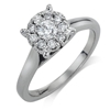 14K White Gold 1/2CTW Diamond Engagement Ring 