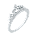 10K White Gold .10 ct. Diamond Crown Ring - 16H-1763