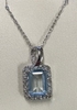 Aqua & diamond pendant 