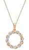 Rose & white gold diamond pendant 