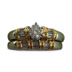 0.81ctw Diamond Wedding-Set 