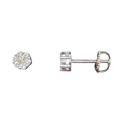 1/3ctw Diamond Cluster Earrings 