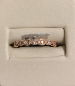 10K Rose Gold Diamond Band 