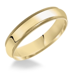 5mm 10k Yellow Gold Milgrain Band 