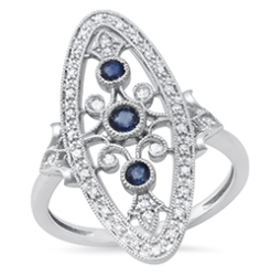 Sapphire & Diamond ring. 