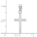 10k White Gold 3-D Cross Pendant - 27113338