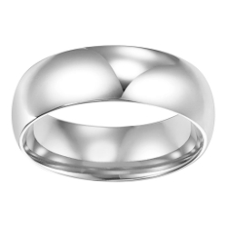6mm 14k White Gold Band 