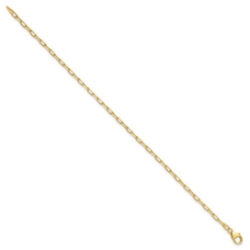 14k Paperclip Link Anklet 