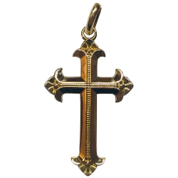 18k Cross Pendant 
