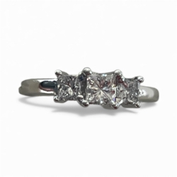 1CTW Three Diamond Engagement Ring 