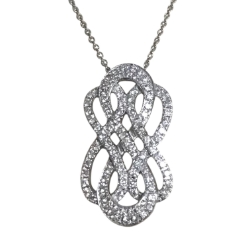 3/4CTW Large Infinity Pendant 