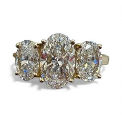 4ctw 3-Stone Lab Engagement Ring 