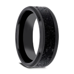 VESUVIUS - Black Ceramic & Lava Rock Band 