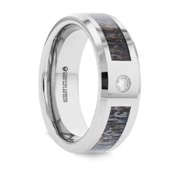 COLTON - Tungsten, Antler & Diamond Band 