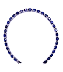 Diamond & Sapphire Tennis Bracelet 