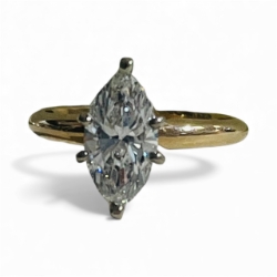 Lab Grown Marquise-Cut Diamond Solitaire  