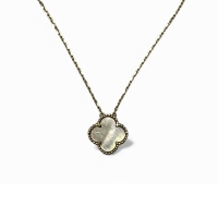 Mother of Pearl Clover Necklace.