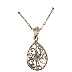 Pendant with Diamond Center Necklace 