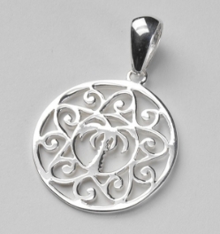 Southern Gates Medium Palmetto Tree & Scroll Pendant 