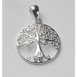 Southern Gates Sterling Silver Tree of Life Pendant 
