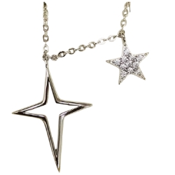 Sterling North Star Pendant w/ Chain 