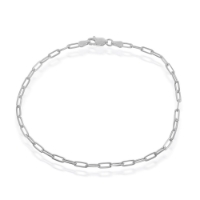 Sterling Paper Clip Anklet