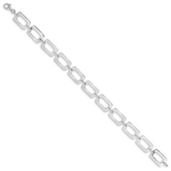 Sterling Square Link Bracelt 