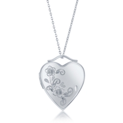 Sterling Floral Heat Locket 