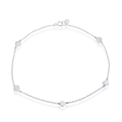 Sterling Heart Anklet 