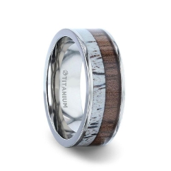 DARBY - Titanium, Antler & Walnut Band 