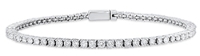 Sterling Lab Diamond Tennis Bracelet 1ctw 