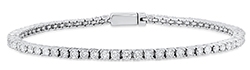 Sterling Lab Diamond Tennis Bracelet 1ctw 