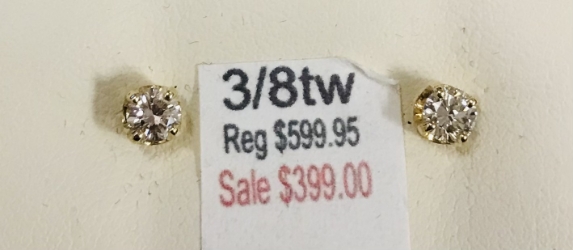 3/8tw Diamond Earrings 