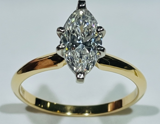 Lab Grown Marquise-Cut Diamond Solitaire 