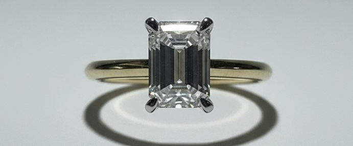 Lab Grown Emerald-Cut Diamond Solitaire 