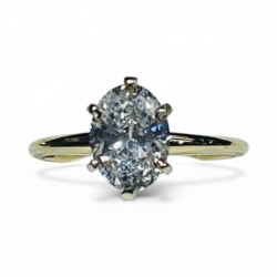 Lab Grown Oval-Cut Diamond Solitaire 