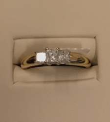 1/2CTW Three Diamond Engagement Ring 
