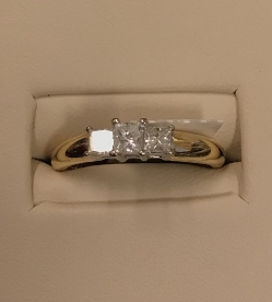 1/2CTW Three Diamond Engagement Ring 