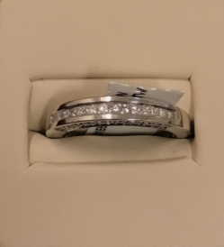 1/2CTW Princess Cut Diamond Wedding Band 
