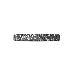 14K White Gold Diamond Band 