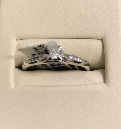 1/4CTW Princess Cut Engagement Ring 