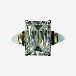 18K Gold & Platinum Lab Solitaire Ring 