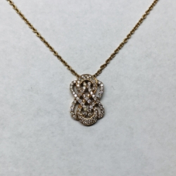 14k Rose Gold Infinity Pendant 